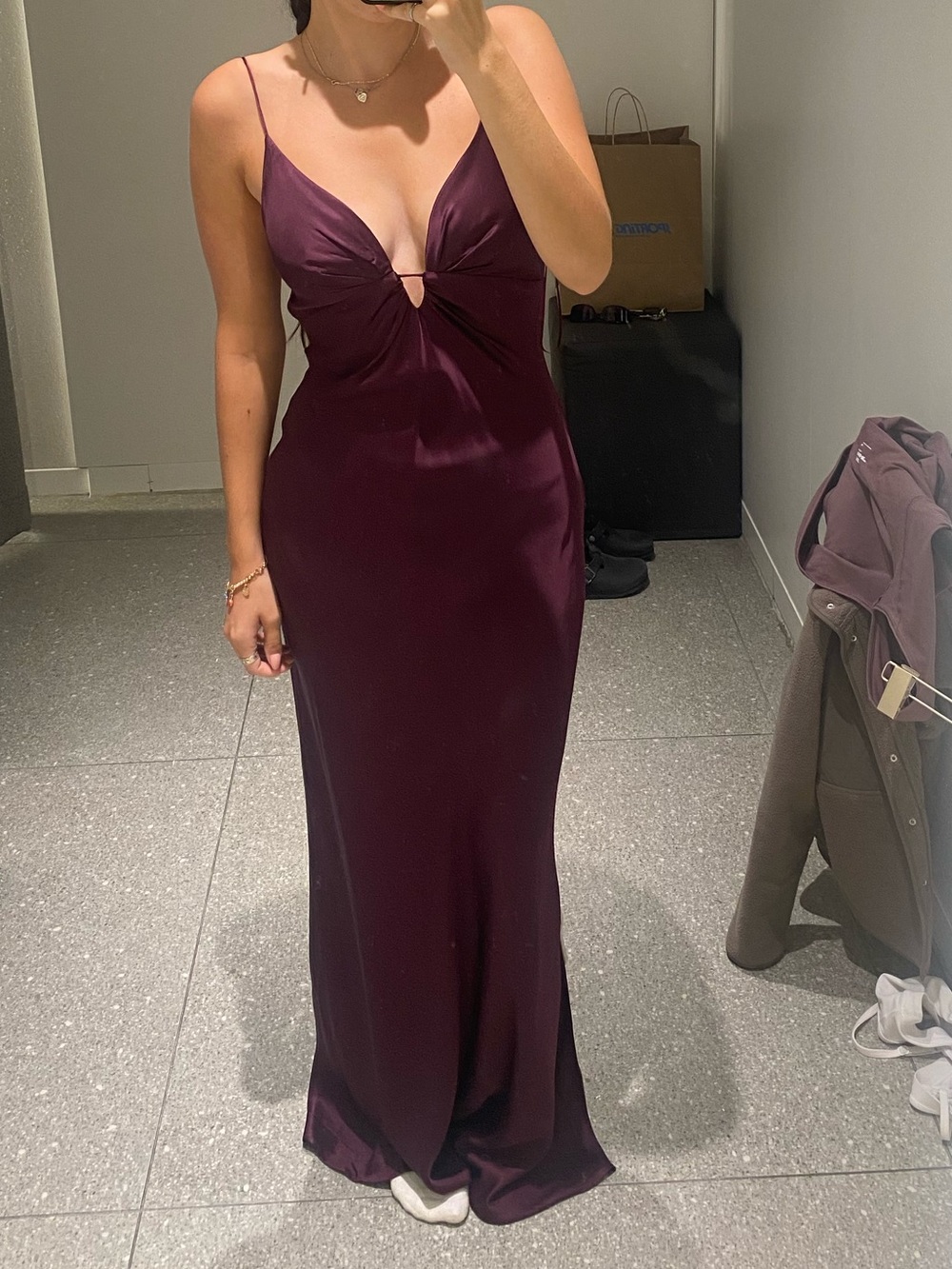 Mango Plum Maxi Slip Dress